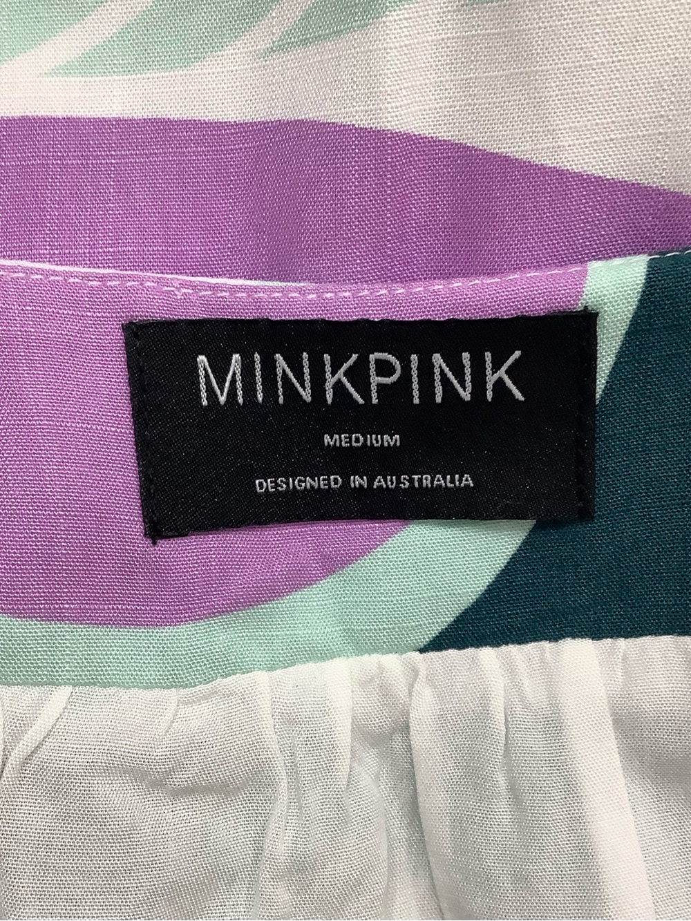 Minkpink Abstract Print Spaghetti Strap Dress - Pink & Green - Picture 5 of 6